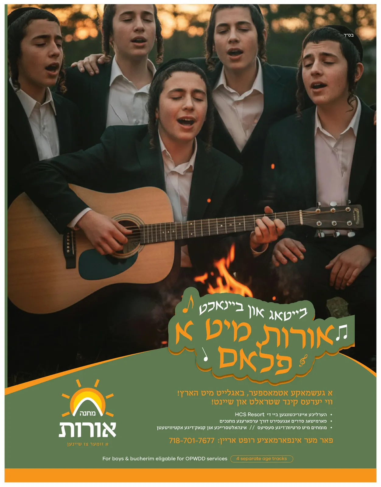 Oros camp music ad, designed by Sharp Design